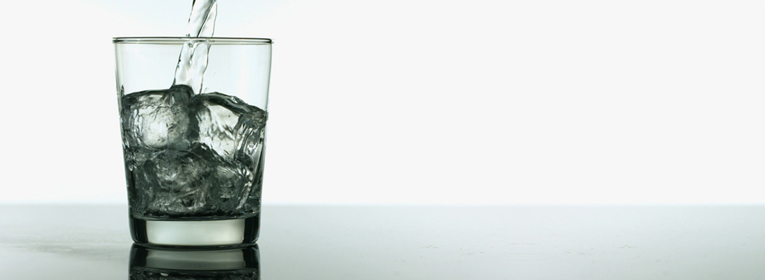 water pouring into glass